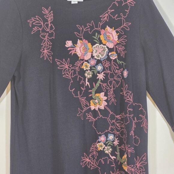 J. Jill Women's Black Pullover Embroidered Dress. Size Small. - Picture 2 of 5